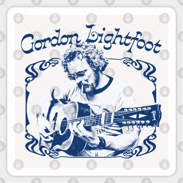 Gordon Lightfoot / Retro Style Country Fan Design Sticker by DankFutura